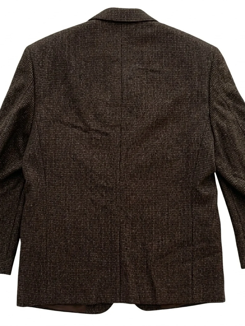 Pronto Uomo Mens 43R Brown Wool Tweed Sport Coat Blazer Jacket Preppy 90s